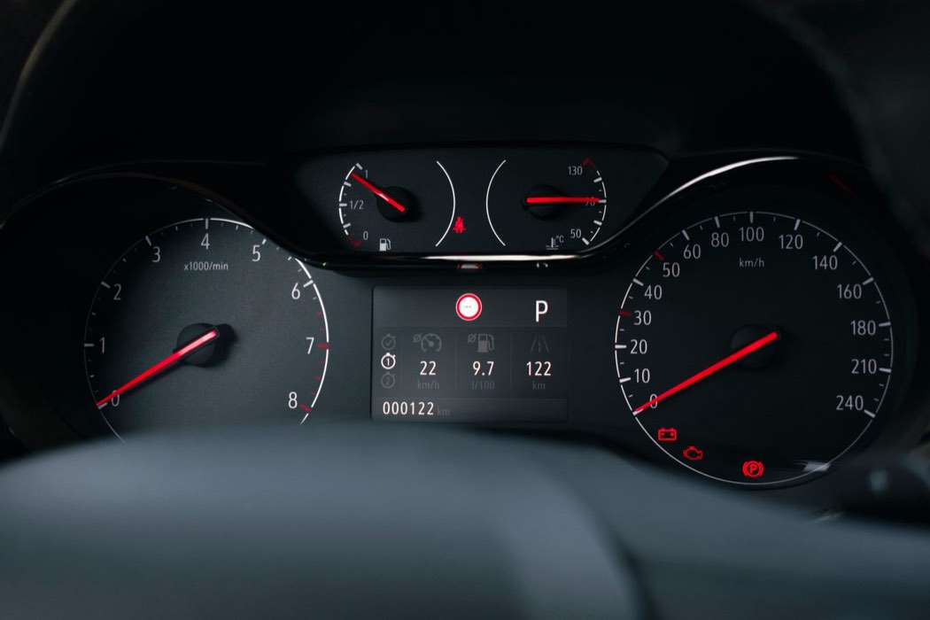 Combiné d’instruments moderne avec compteur de vitesse