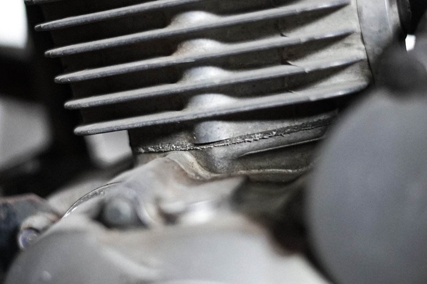 Cylindre à ailettes d'un moteur de moto refroidi par air