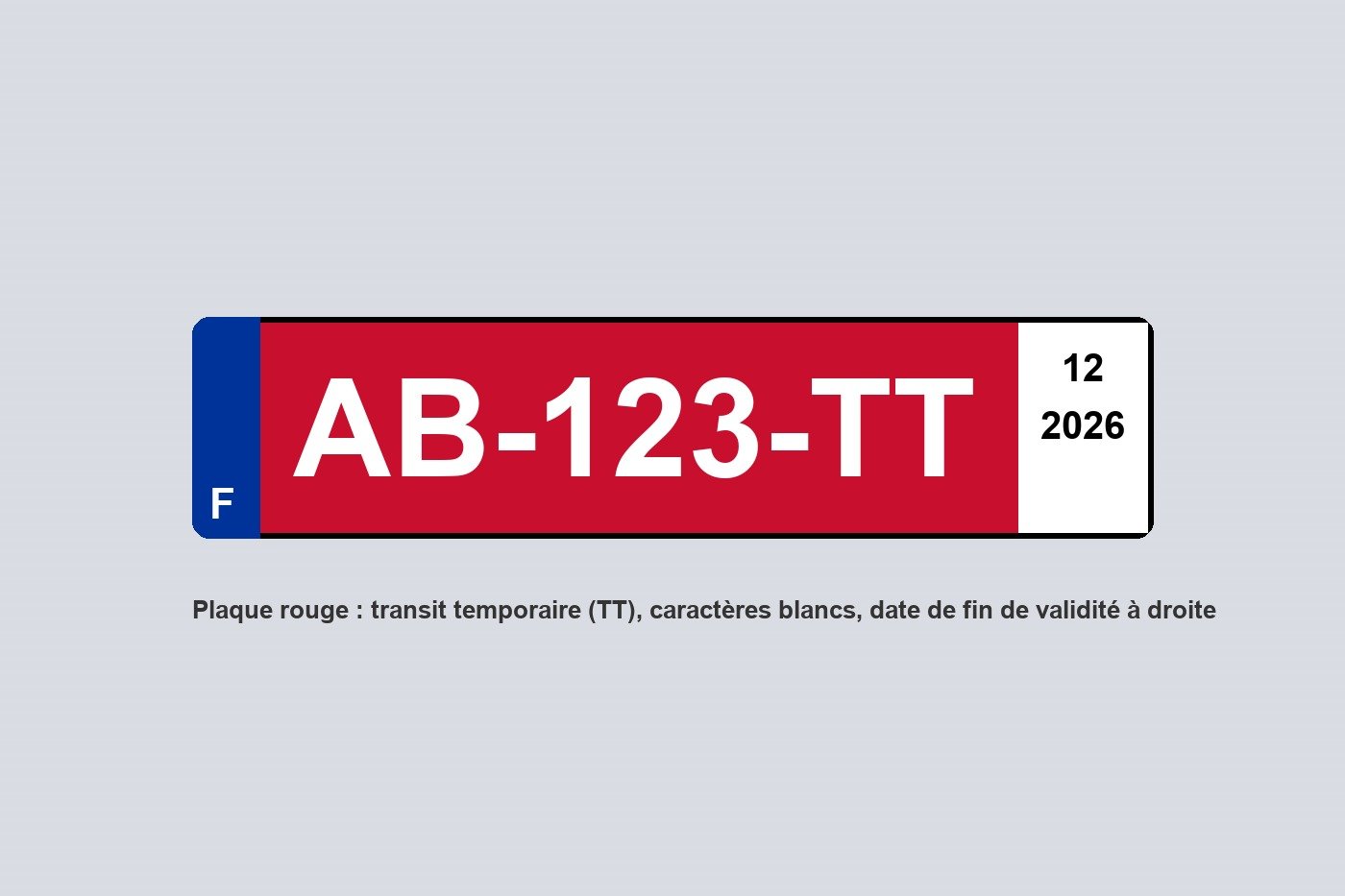 Plaque d’immatriculation rouge : signification, conditions et démarches du transit temporaire